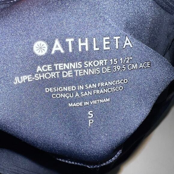 Athleta Ace Tennis Skort Skirt Shorts Size 15.5 Blue Size Small - Picture 7 of 8